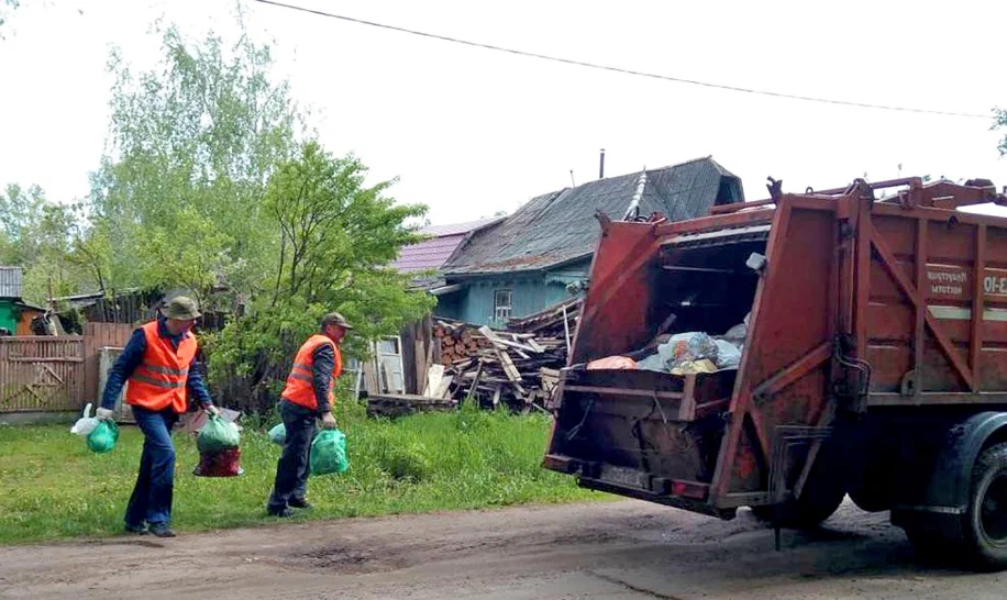 Вывоз мусора из частного дома в Чайковском в октябре